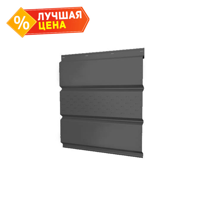 Софит металлический центральная перфорация 0,45 Drap ST RAL9005 черный