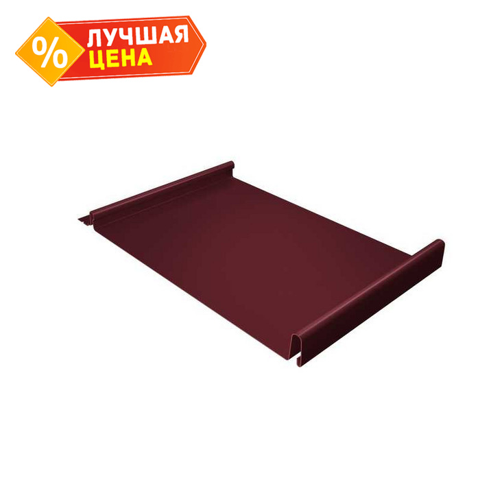 Фальцевая кровля Кликфальц Grand Line 0,45 Drap RAL 3005 Красное Вино