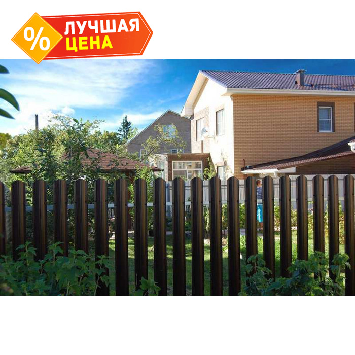 Штакетник Круглый фигурный Grand Line 0,45 Полиэстер - double RAL9003