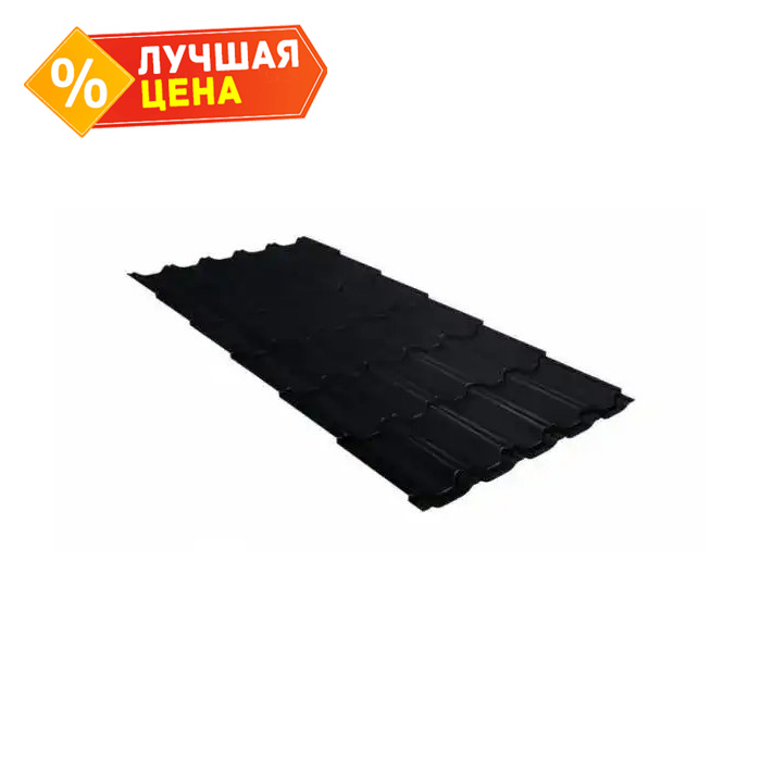 Металлочерепица Grand Line Kvinta plus (Квинта Плюс) 0,5 Drap RR 32 Темно-коричневый | c 3D резом