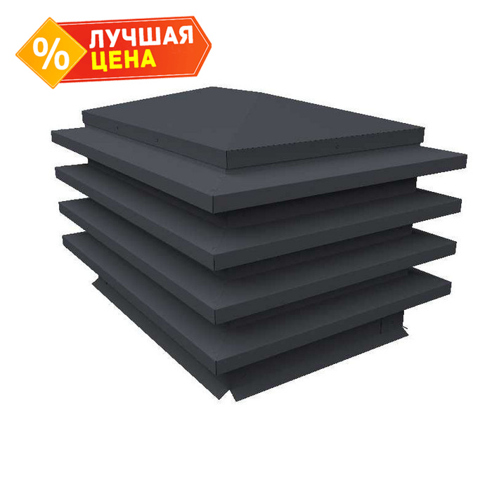 Дымник на трубу елка 1760х680 мм 0,5 Rooftop Matte RAL7024 серый графит