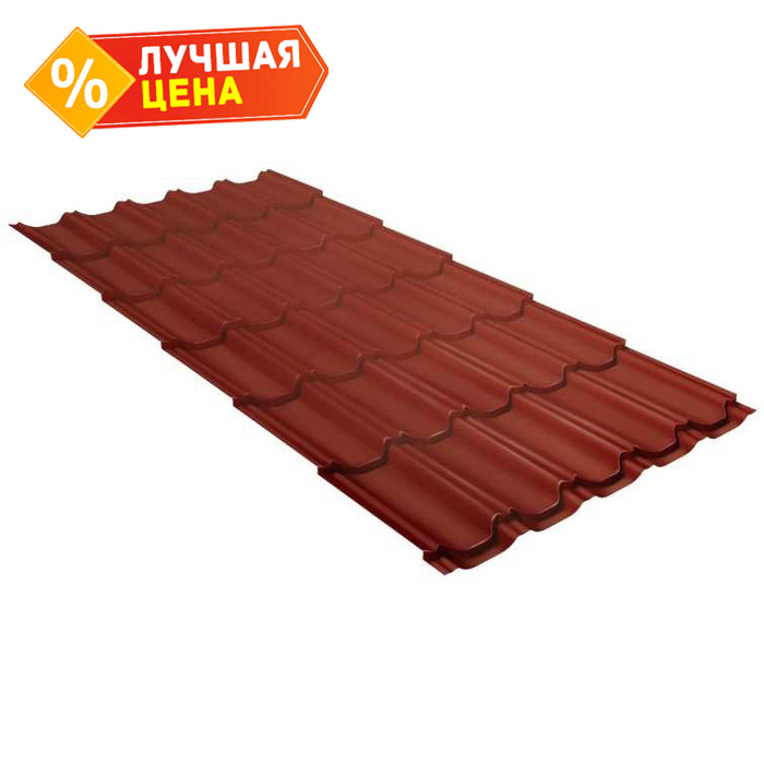 Металлочерепица Grand Line Kvinta plus (Квинта Плюс) 0,45 Drap RAL 8004 Терракота