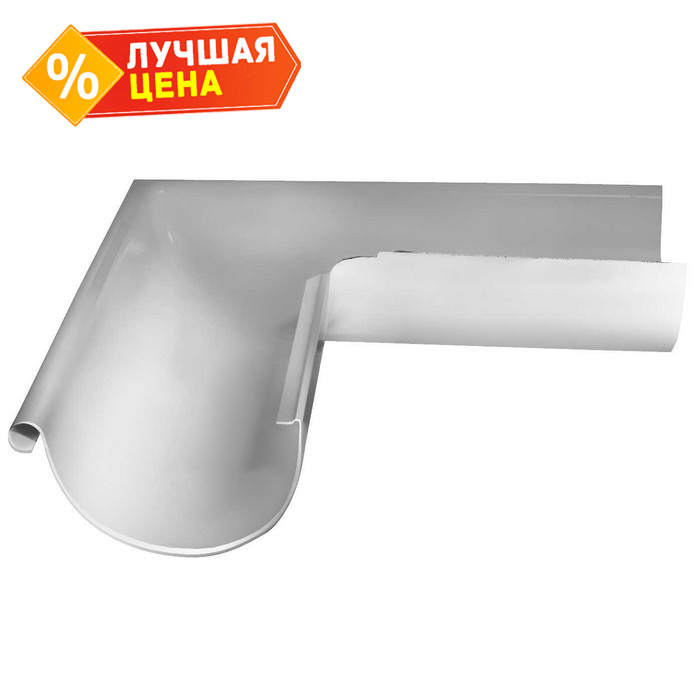 Угол желоба внешний, 120 гр,125 мм RAL 9003 сигнальный белый