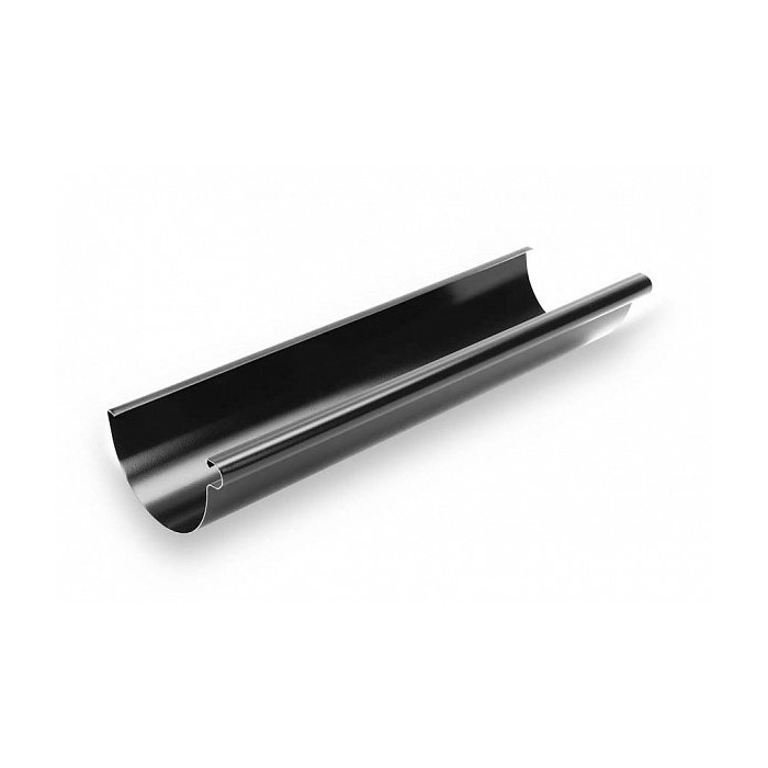 Желоб водосточный 120мм (3 м.) STAL, 124(120)/90 мм, цвет Графит, Galeco