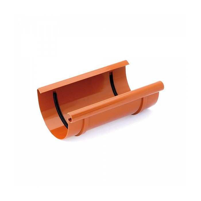 Муфта желоба, пвх, d-75 мм, кирпичный, BRYZA