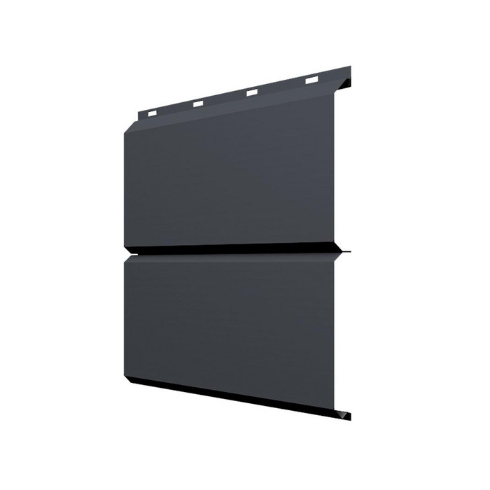 Софит ЭкоБрус без перфорации 0,345 Grand Line 0,45 PE RAL7024 мокрый асфальт