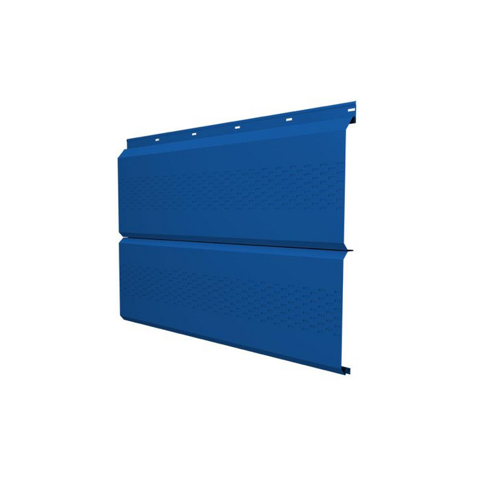 Софит ЭкоБрус с перфорацией 0,345 Grand Line 0,45 PE с пленкой RAL5005 сигнальный синий