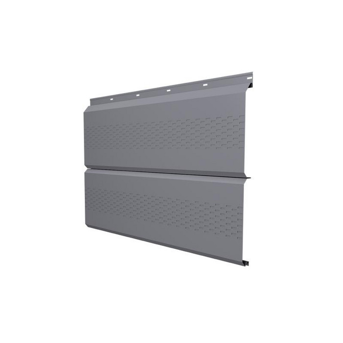 Софит ЭкоБрус с перфорацией 0,345 Grand Line 0,5 Satin RAL7004 сигнальный серый